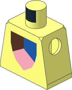 Minifig Torso with Tri-Coloured Shield Large Pattern