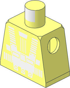 Minifig Torso with Blacktron I Pattern