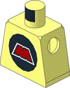 Minifig Torso with MTron Logo Pattern