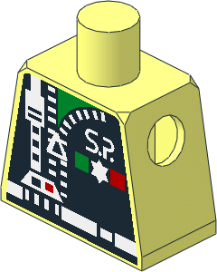 Minifig Torso with Space Police II Chief Pattern