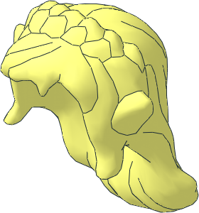 Figure Elves Hair Long Wavy with Braid, Bangs and Ears