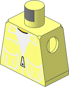 Minifig Torso with Vest with Patch Pockets Pattern