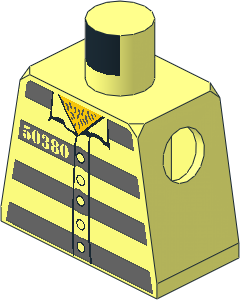 Minifig Torso with Prisoner and "50380" Pattern