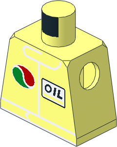 Minifig Torso with Octan "OIL" Badge Pattern