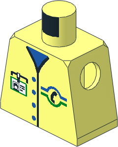 Minifig Torso with Telephone Pattern