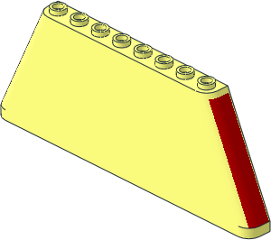 Windscreen  1 x 12 x  4 Trapezoidal with Red Stripes Pattern