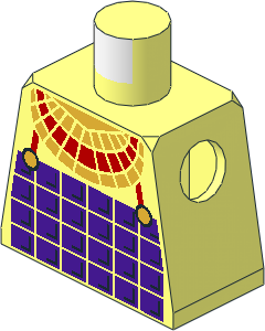 Minifig Torso with Pharaoh Breastplate Pattern