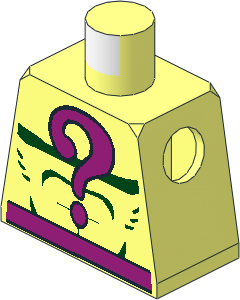 Minifig Torso with Magenta Questionmark Pattern