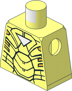 Minifig Torso with Iron Man Armoured Suit Mark VI Pattern