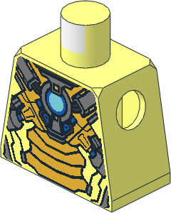 Minifig Torso with Iron Man Armoured Suit Mark XVII Pattern