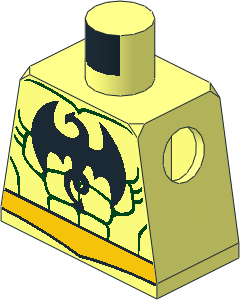 Minifig Torso with Iron Fist Pattern