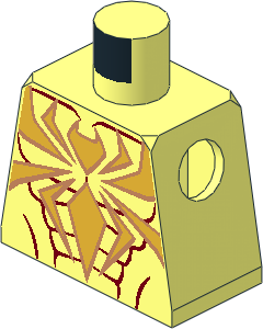 Minifig Torso with Iron Spider Pattern