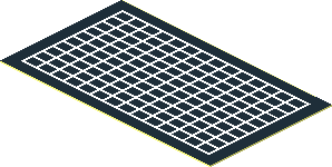 Sticker  1.1 x  1.9 with White and Black Grille