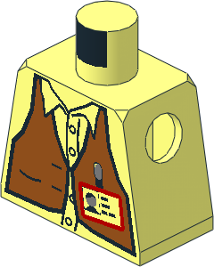 Minifig Torso with Studios Director Pattern