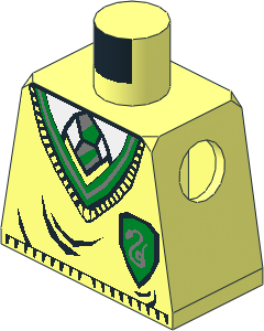 Minifig Torso with HP Slytherin Uniform Pattern