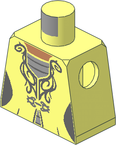 Minifig Torso with HP Narcissa Malfoy Pattern