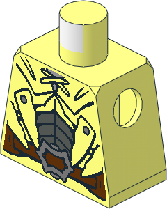 Minifig Torso with LOTR Leather Armour with Buckle Pattern