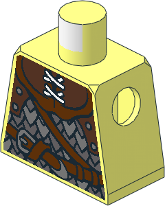 Minifig Torso with LOTR Scale Armour and Belt Pattern