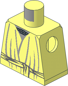 Minifig Torso with SW Robe and Rope Belt Pattern