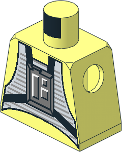 Minifig Torso with SW Rebel Pilot Bluish Grey Pattern