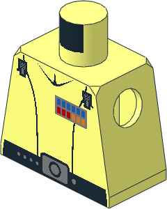 Minifig Torso with SW Imperial Grand Moff Pattern