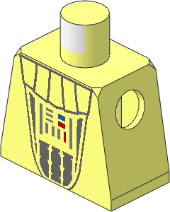 Minifig Torso with SW Darth Vader Bluish Grey Pattern