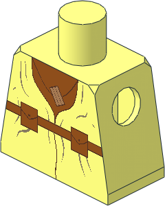 Minifig Torso SW Belt Pockets and Necklace Blissl Flute Pattern