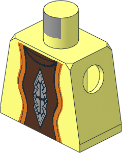 Minifig Torso with SW Nute Gunray Pattern