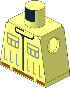 Minifig Torso with SW Rebel Mechanic Pattern