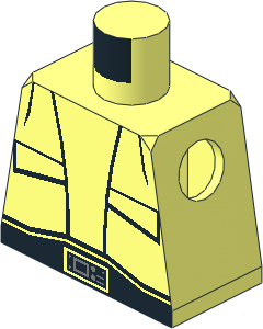 Minifig Torso with SW Pocket-Vest and Techno-Buckle Pattern