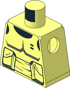 Minifig Torso with SW Scout Trooper Grey Pattern