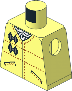 Minifig Torso with SW Hoth Trooper Pattern