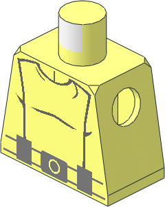 Minifig Torso with SW Imperial Trooper Armour Pattern