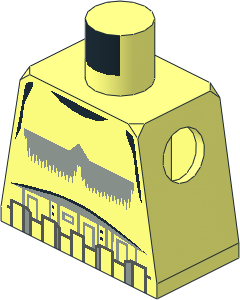 Minifig Torso with SW Stormtrooper Armour Grey Pattern