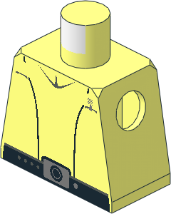 Minifig Torso with SW Imperial Shuttle Pilot Pattern