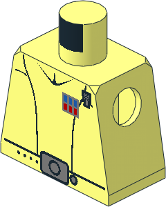 Minifig Torso with SW Imperial Officer (Captain) Pattern