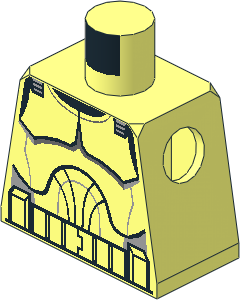 Minifig Torso with SW Armor Clone Trooper Pattern (Clone Wars)
