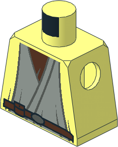 Minifig Torso with SW Moisture Farmer Pattern