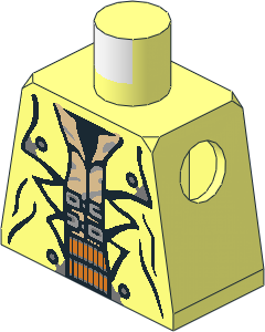 Minifig Torso with SW Jacket with Silver Buttons and Ammo Belt Pattern