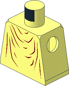 Minifig Torso with SW Dark Red Robe Pattern