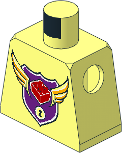 Minifig Torso with MBA Level 2 Logo Pattern