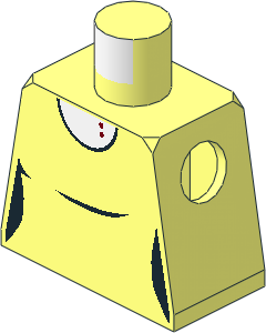 Minifig Torso with Tank Top and  2 Dark Red Dots Pattern