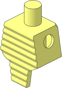 Minifig Torso Short with Ridged Extended Front