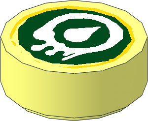 Tile  1 x  1 Round with Venomari Pattern