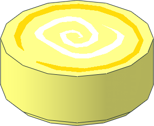 Tile  1 x  1 Round with Hypnobrai Pattern