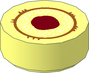 Tile  1 x  1 Round with Empire Biscuit Pattern