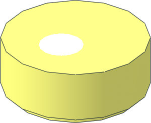 Tile  1 x  1 Round with Small White Offset Circle Pattern