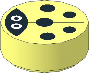 Tile  1 x  1 Round with Ladybug Pattern