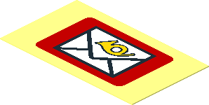 Sticker  1.1 x  1.9 with Mail Logo