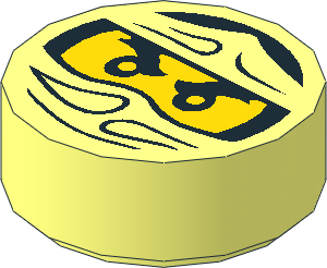 Tile  1 x  1 Round with Ninjago Trapped Cole Pattern